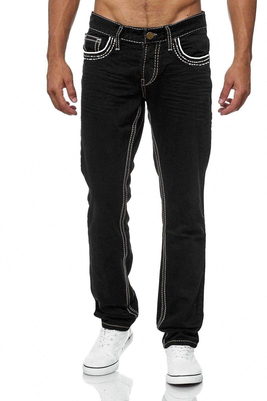 Men Jeans With Pockets Straight Pants Business Casual Daily Streetwear Trousers Men's Clothing Men Jeans With Pockets Straight Pants Business Casual Daily Streetwear Trousers Men's Clothing