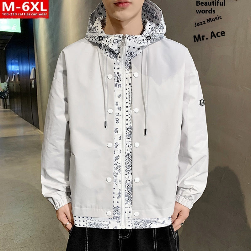 Men's Handsome Fashion Paisley False Two-piece Jackets Men's Handsome Fashion Paisley False Two-piece Jackets