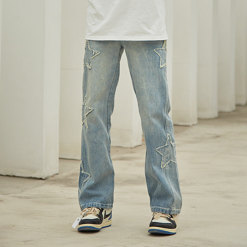 XINGX Patch Casual Jeans For Men And Women XINGX Patch Casual Jeans For Men And Women