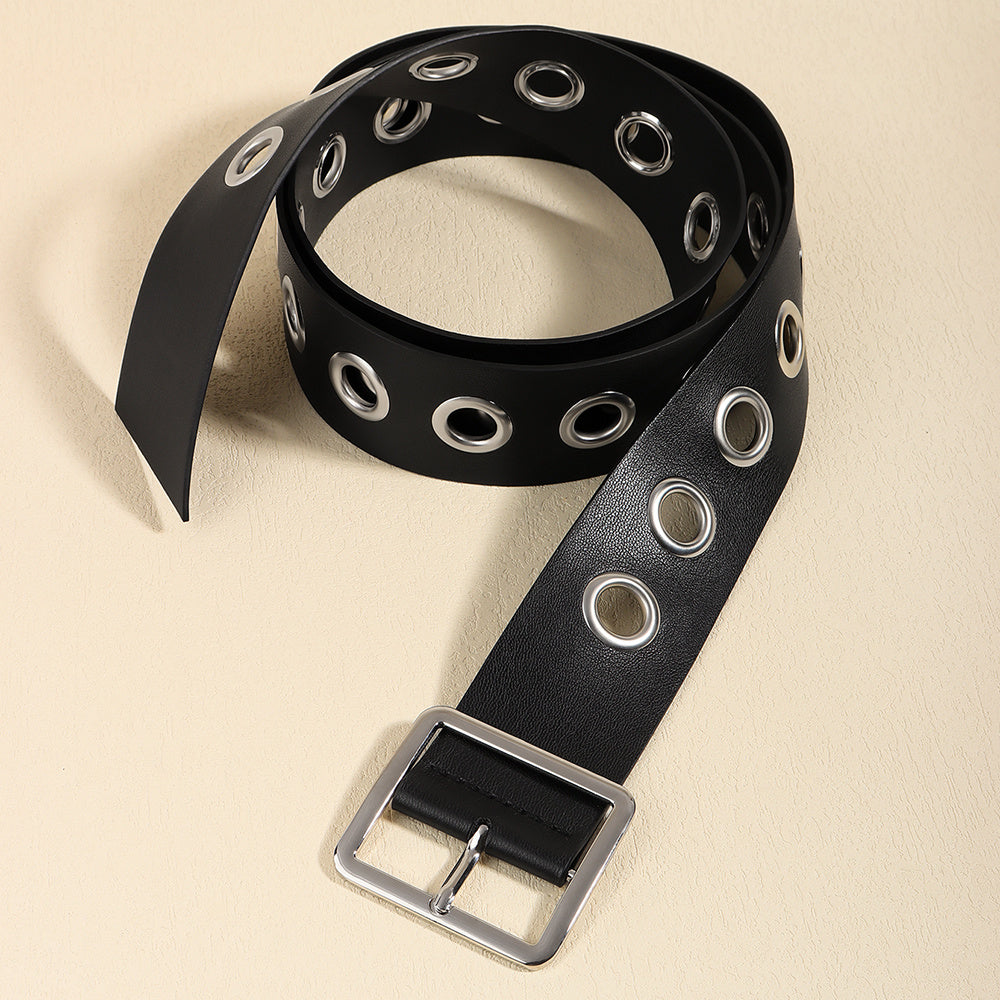 Men And Women Fashion Hollow Belt Personality Punk Style PU Soft Belt Jeans Hip Hop Accessories Men And Women Fashion Hollow Belt Personality Punk Style PU Soft Belt Jeans Hip Hop Accessories