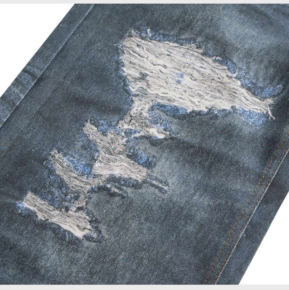 Men's And Women's Straight Worn Looking Washed-out Trousers Men's And Women's Straight Worn Looking Washed-out Trousers