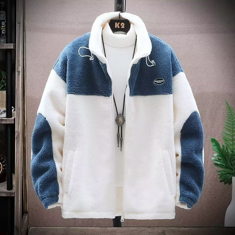 Winter Fleece Lined Padded Warm Keeping Cotton Coat Men's Cashmere Jacket Winter Fleece Lined Padded Warm Keeping Cotton Coat Men's Cashmere Jacket