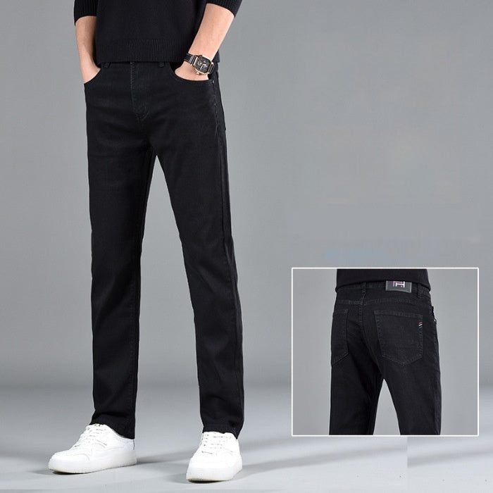 New Slim Fit Youth Casual Straight-leg Cotton Jeans Men New Slim Fit Youth Casual Straight-leg Cotton Jeans Men