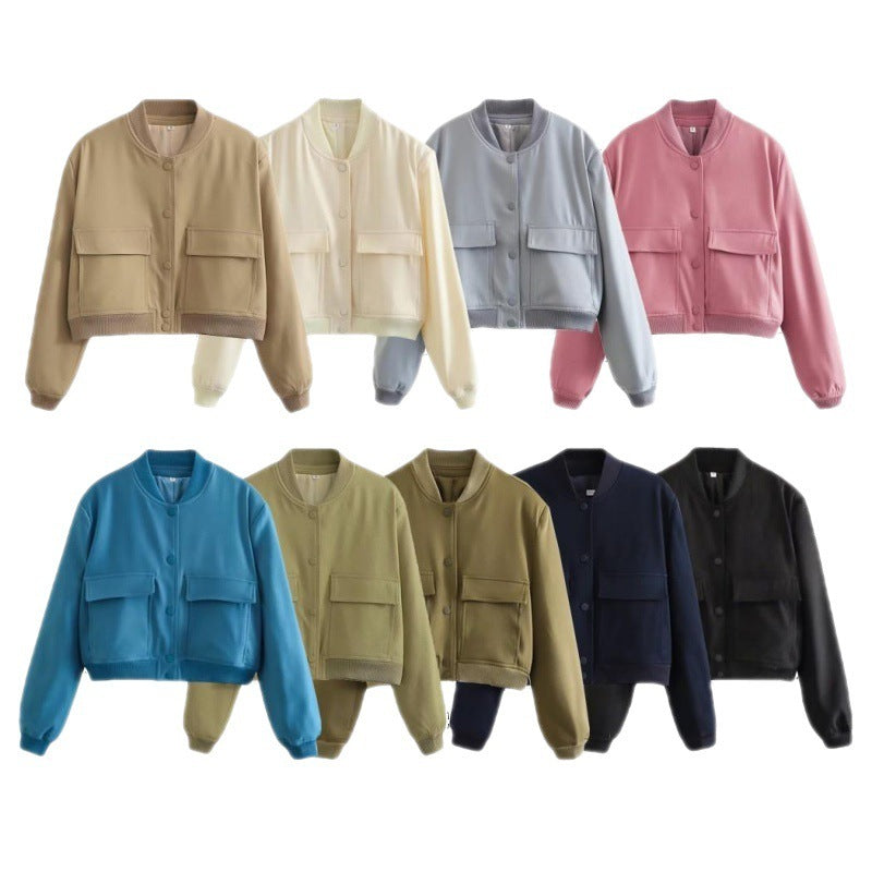 Fashion Jacket Stand Collar Coat For Women Fashion Jacket Stand Collar Coat For Women