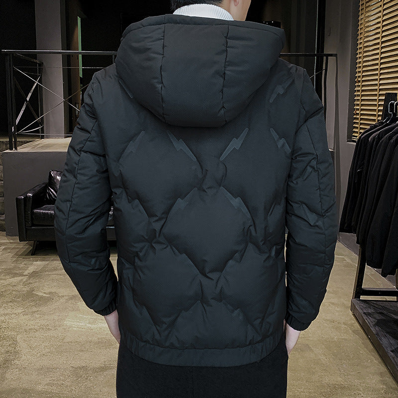 Solid color short and thick youth casual down jacket Solid color short and thick youth casual down jacket