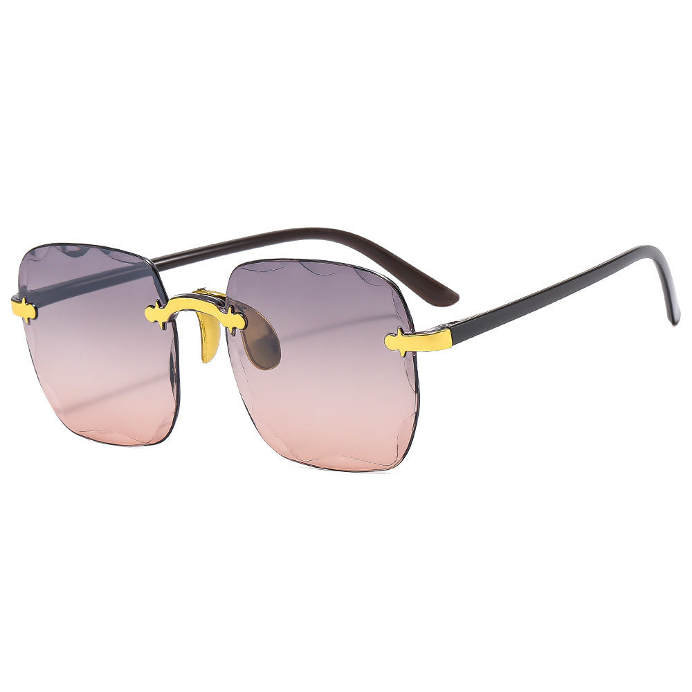Frameless Trimming Internet-famous Sunglasses Women Frameless Trimming Internet-famous Sunglasses Women