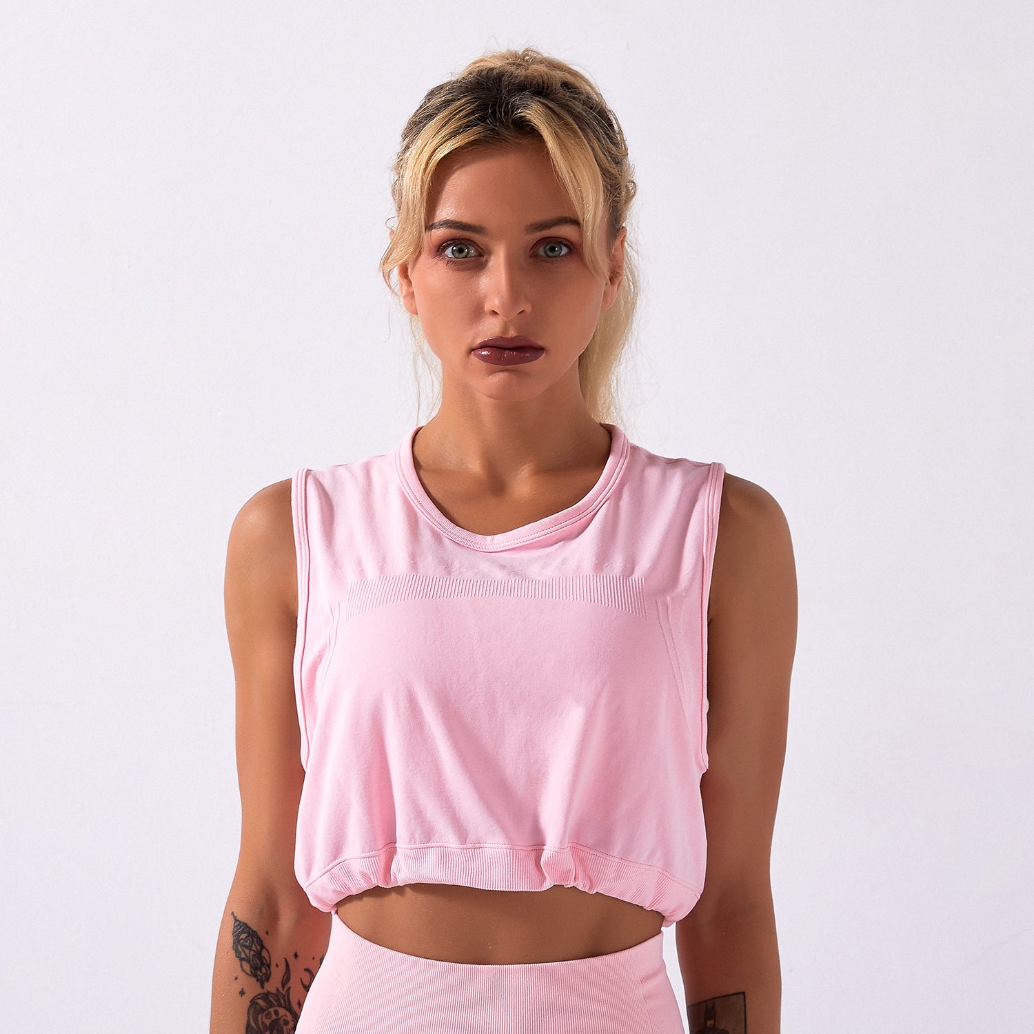 Sports top women seamless gym loose yoga vest Sports top women seamless gym loose yoga vest