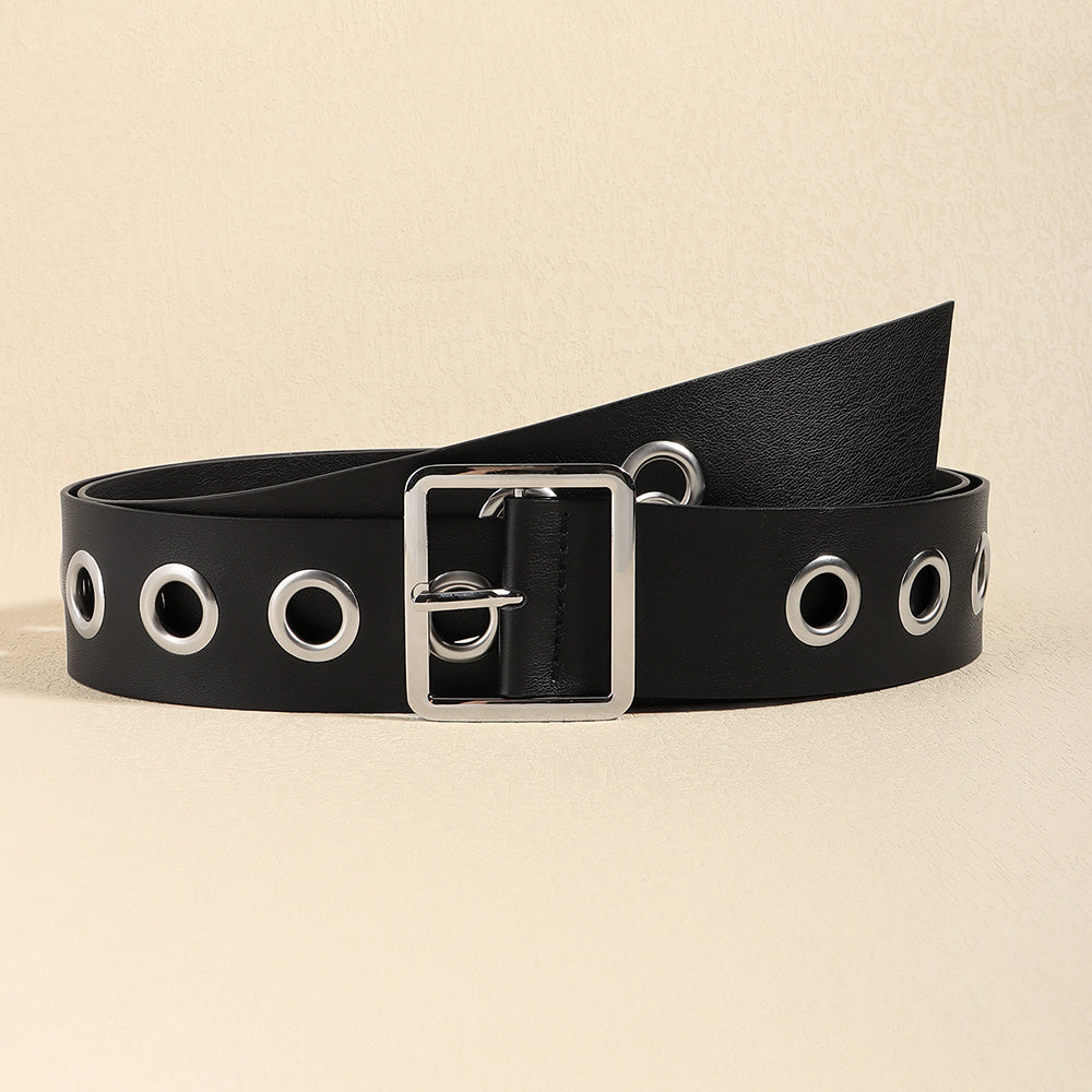 Men And Women Fashion Hollow Belt Personality Punk Style PU Soft Belt Jeans Hip Hop Accessories Men And Women Fashion Hollow Belt Personality Punk Style PU Soft Belt Jeans Hip Hop Accessories