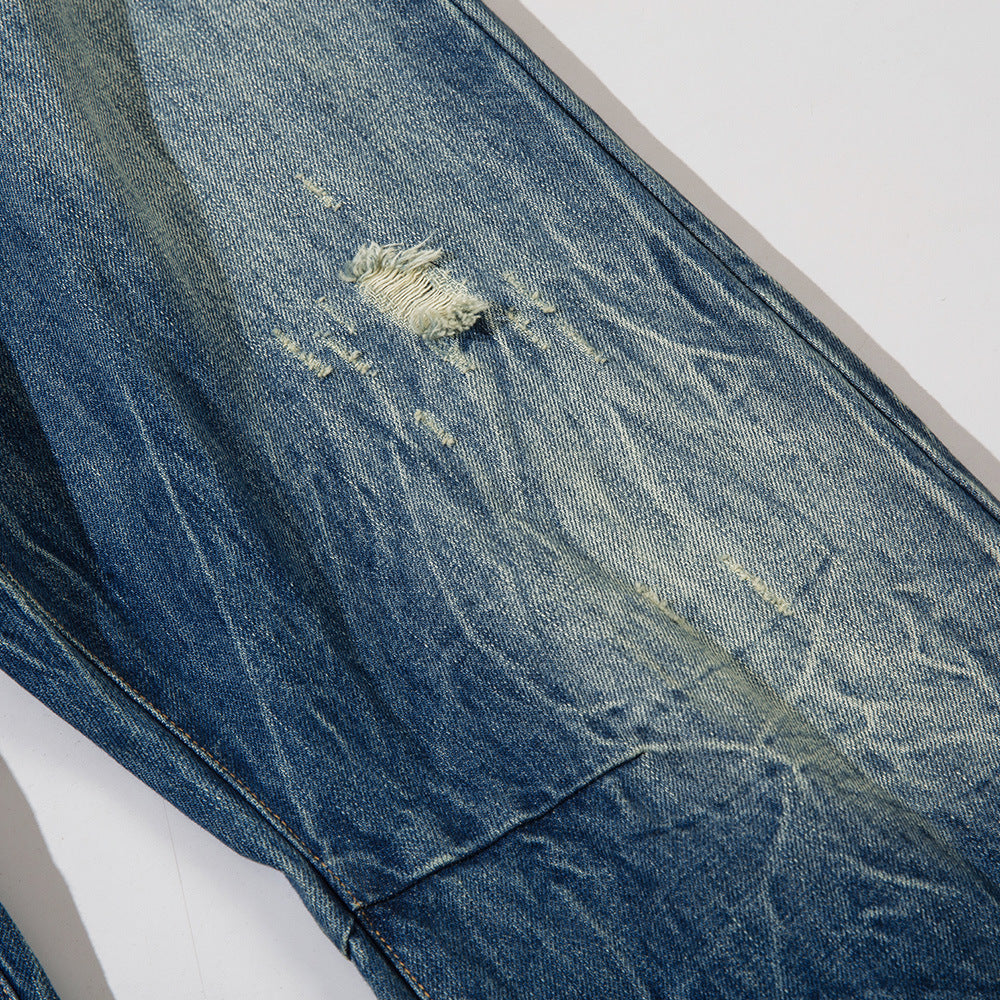 Ripped Washed Wear-white Jeans For Men Ripped Washed Wear-white Jeans For Men