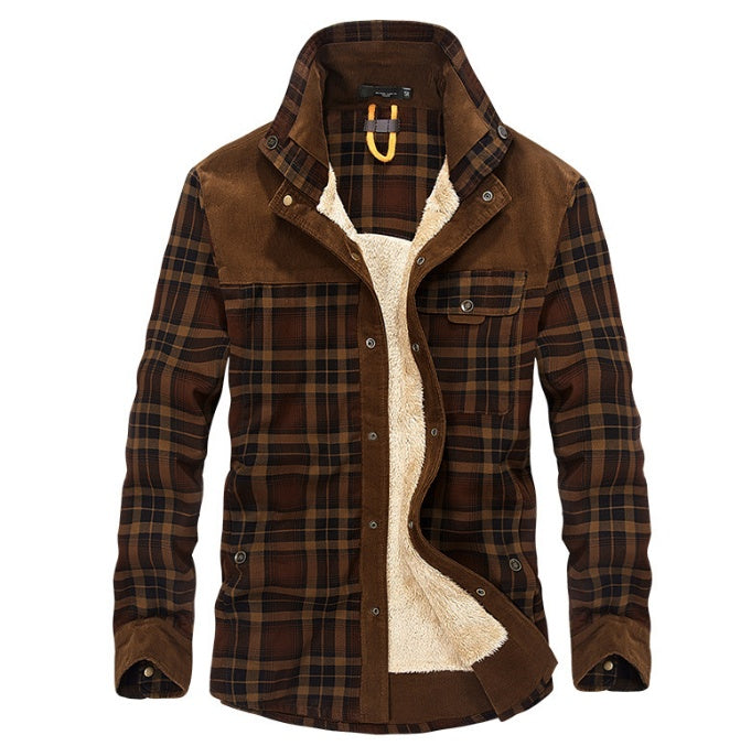 Winter Jacket Men Thicken Warm Fleece Jackets Coats Pure Cotton Plaid Jacket Military Clothes Winter Jacket Men Thicken Warm Fleece Jackets Coats Pure Cotton Plaid Jacket Military Clothes