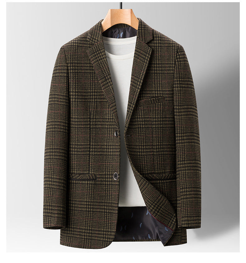 Spring Summer Slim-fit Casual Plaid Men's Suit Jackets Spring Summer Slim-fit Casual Plaid Men's Suit Jackets