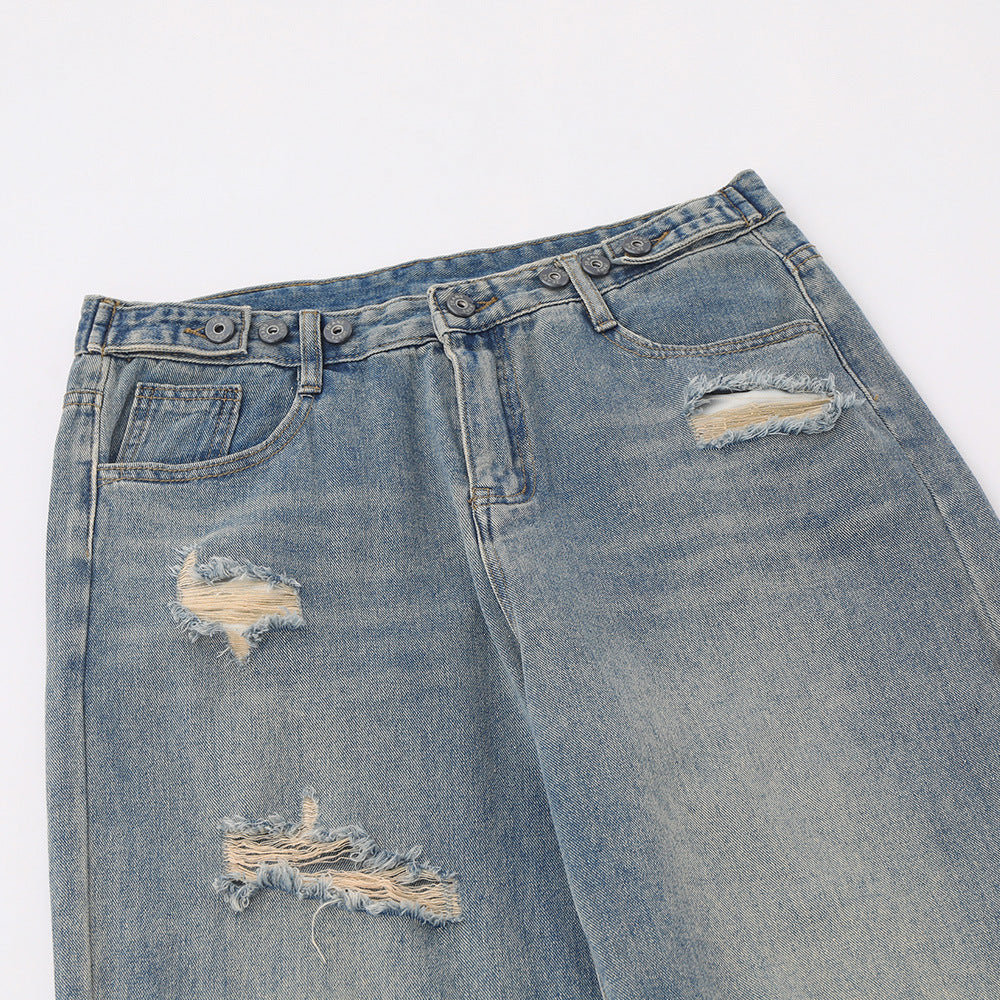 Fashion Straight Washed Jeans For Men Fashion Straight Washed Jeans For Men