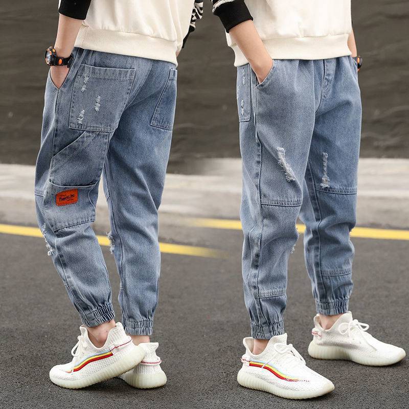 Boys' Jeans And Trousers Primary School Students Loose Western Style Boys' Jeans And Trousers Primary School Students Loose Western Style