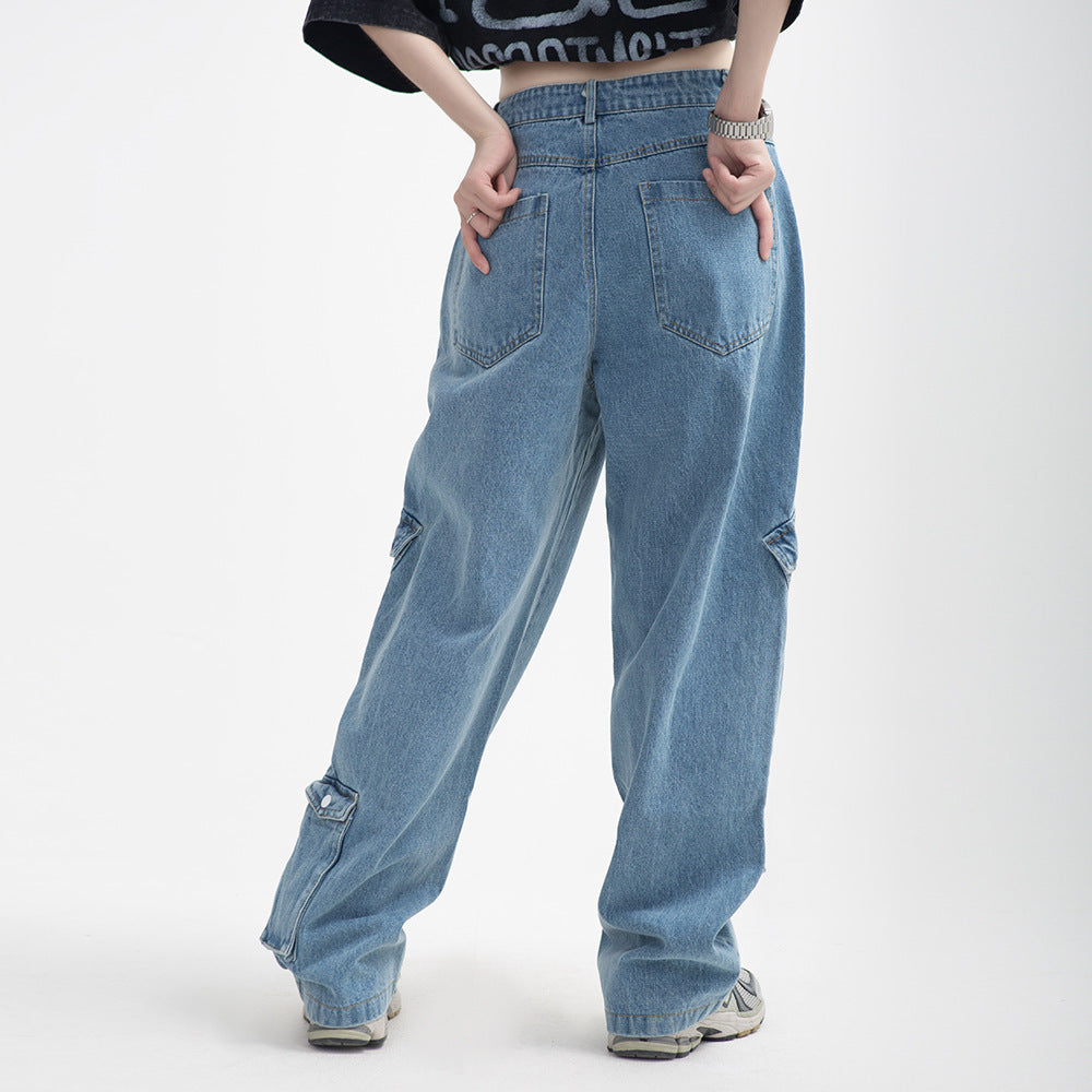 Fashion Personality Multi-pocket Workwear Jeans Men Fashion Personality Multi-pocket Workwear Jeans Men