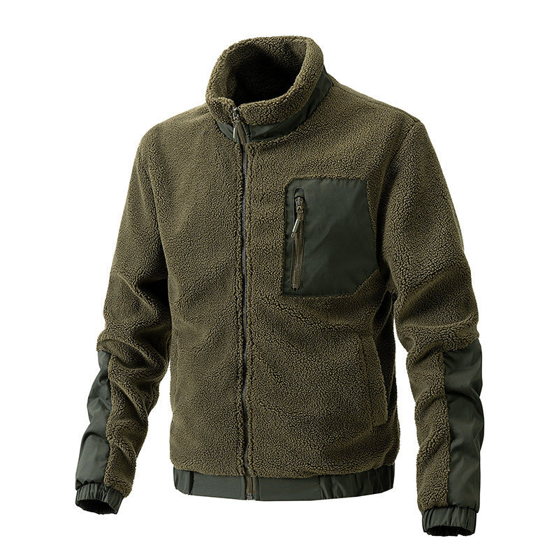 Berber Fleece Coat Men's Autumn And Winter Stand Collar Berber Fleece Coat Men's Autumn And Winter Stand Collar