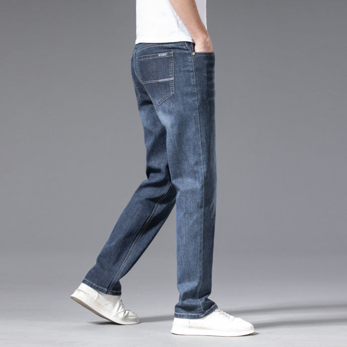 Men's Jeans Loose Straight Plus Size Pants Mid-high Waist Men's Jeans Loose Straight Plus Size Pants Mid-high Waist