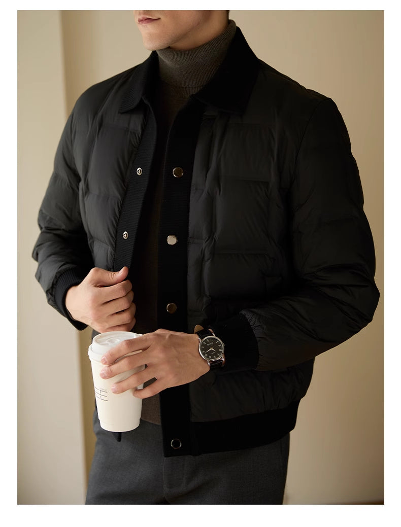 Men's High-end Casual Patchwork Short Coat Men's High-end Casual Patchwork Short Coat