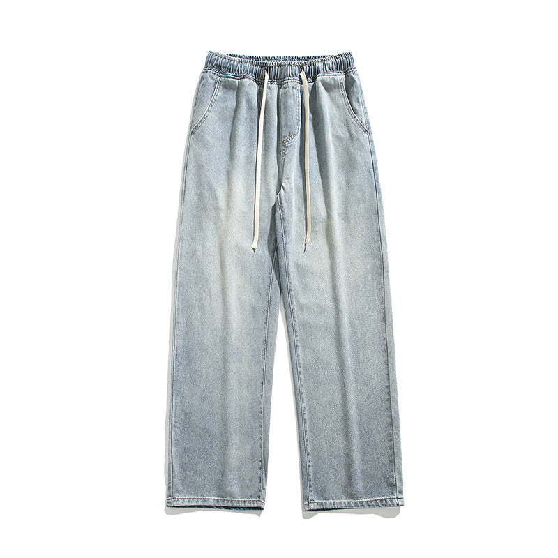 Fashion Personality Light Blue Ice Silk Jeans Men Fashion Personality Light Blue Ice Silk Jeans Men