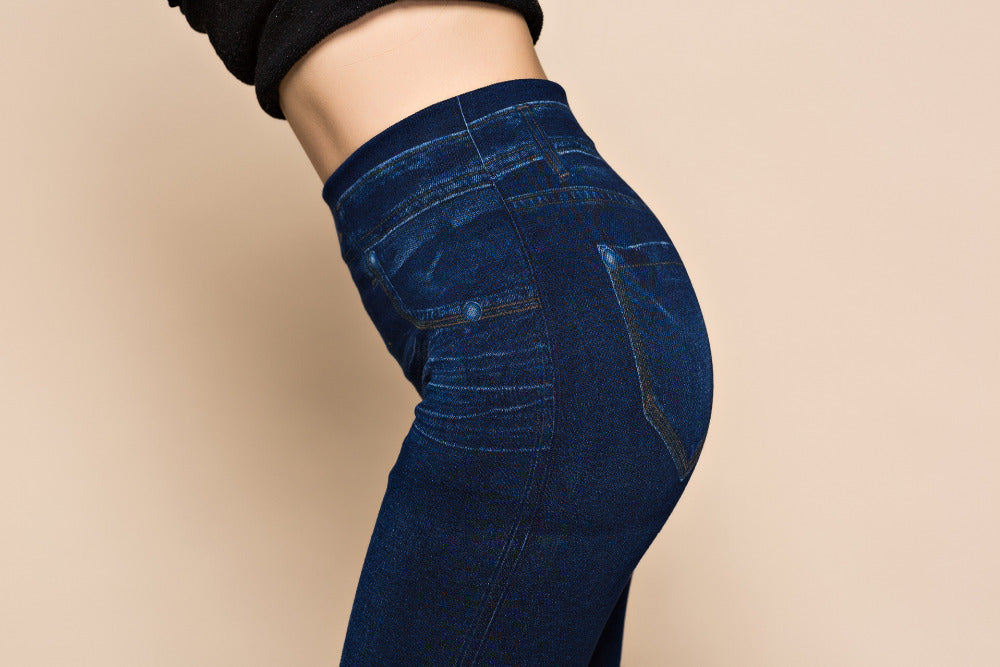 Women Leggings Plus size Faux Denim Jeans Leggings Women Leggings Plus size Faux Denim Jeans Leggings