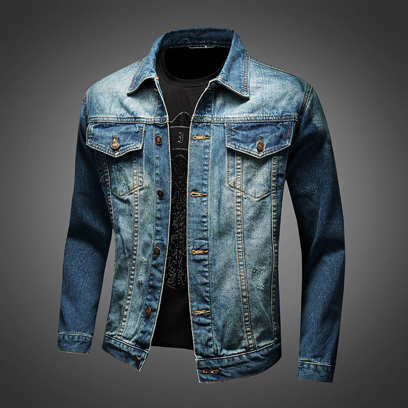 Plus Size Denim Coat Men's Denim Clothes Jacket Plus Size Denim Coat Men's Denim Clothes Jacket