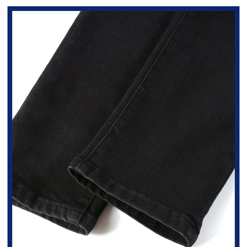 Black Patch Pleated Jeans For Men Black Patch Pleated Jeans For Men