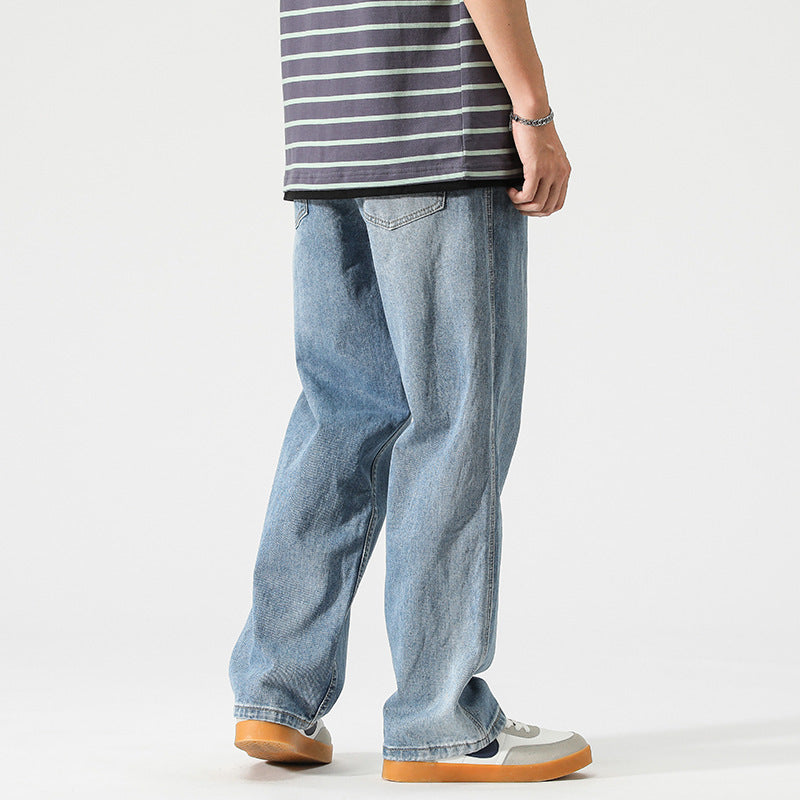 Men's Casual Trend Baggy Straight Trousers Men's Casual Trend Baggy Straight Trousers