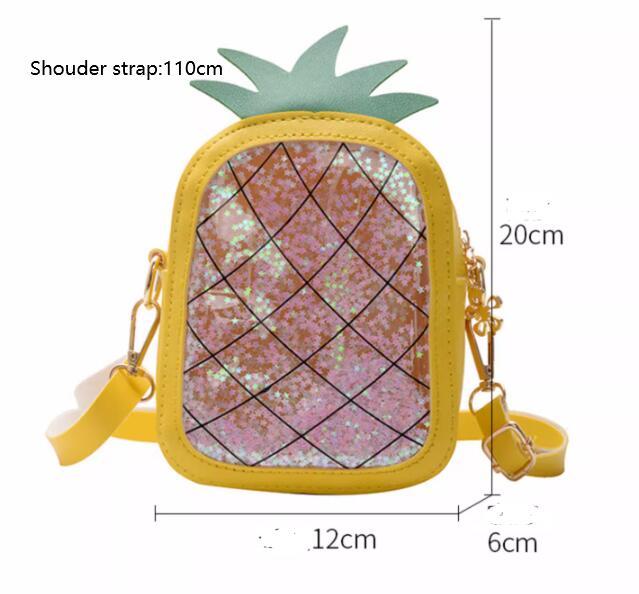 Summer Children's Pineapple Strawberry One Shoulder Jelly Bag Summer Children's Pineapple Strawberry One Shoulder Jelly Bag
