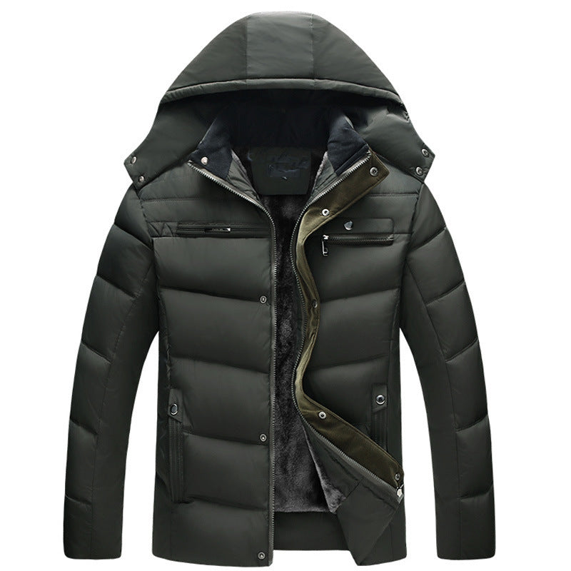 Hooded slim fit plus down padded down jacket men Hooded slim fit plus down padded down jacket men