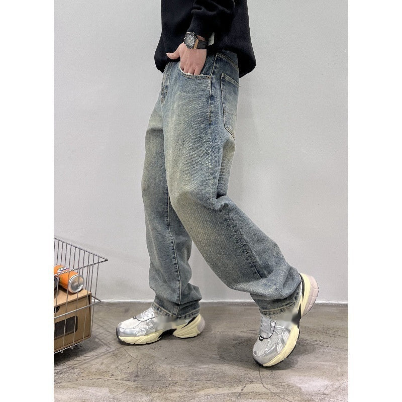 Jeans Men's Autumn New Baggy Straight Trousers Casual Long Pants Jeans Men's Autumn New Baggy Straight Trousers Casual Long Pants