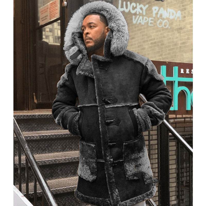 Men's velvet horn button jacket Men's velvet horn button jacket