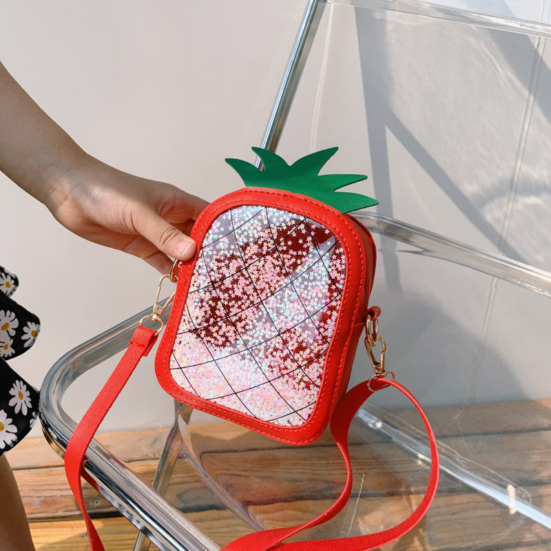 Summer Children's Pineapple Strawberry One Shoulder Jelly Bag Summer Children's Pineapple Strawberry One Shoulder Jelly Bag