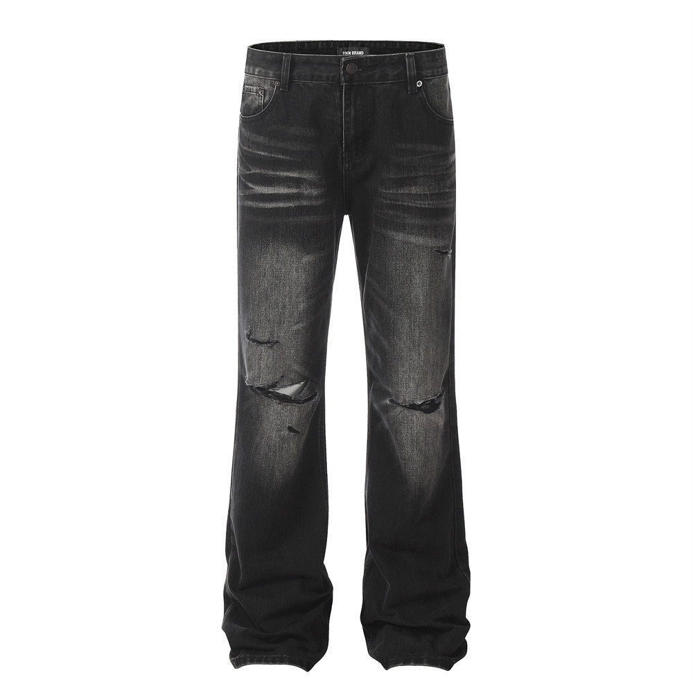 Retro Tattered Jeans Denim Trousers For Men Retro Tattered Jeans Denim Trousers For Men