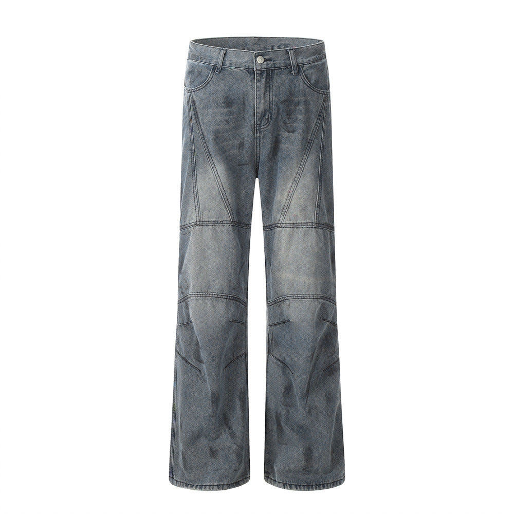 Fashion Painting Splash Ink Pressure Line Jeans Men Fashion Painting Splash Ink Pressure Line Jeans Men