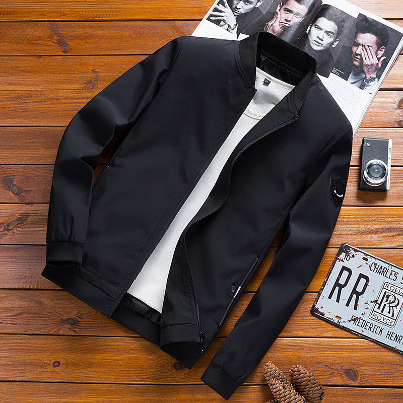 Spring And Autumn Korean Slim-fit Solid Color Coat Men's Jacket Spring And Autumn Korean Slim-fit Solid Color Coat Men's Jacket