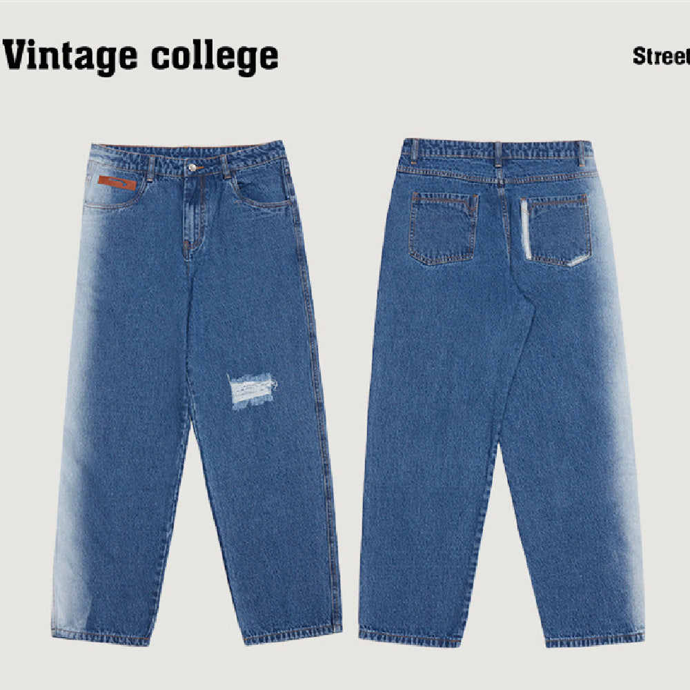 Men's Loose Hole Pocket Jeans Men's Loose Hole Pocket Jeans