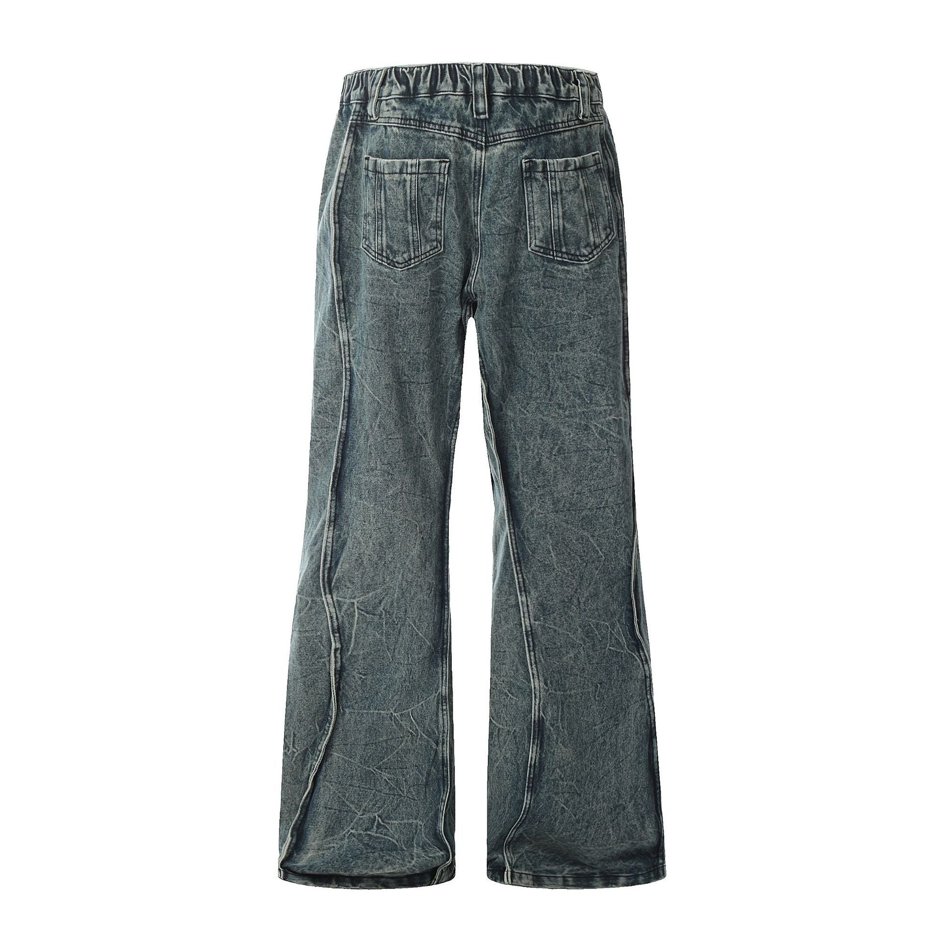 Wave Line Loose Wide Leg Jeans For Men Wave Line Loose Wide Leg Jeans For Men