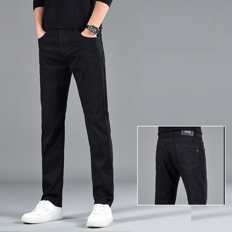 New Slim Fit Youth Casual Straight-leg Cotton Jeans Men New Slim Fit Youth Casual Straight-leg Cotton Jeans Men