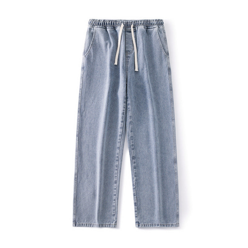 Straight Loose Light Blue Jeans For Men Straight Loose Light Blue Jeans For Men