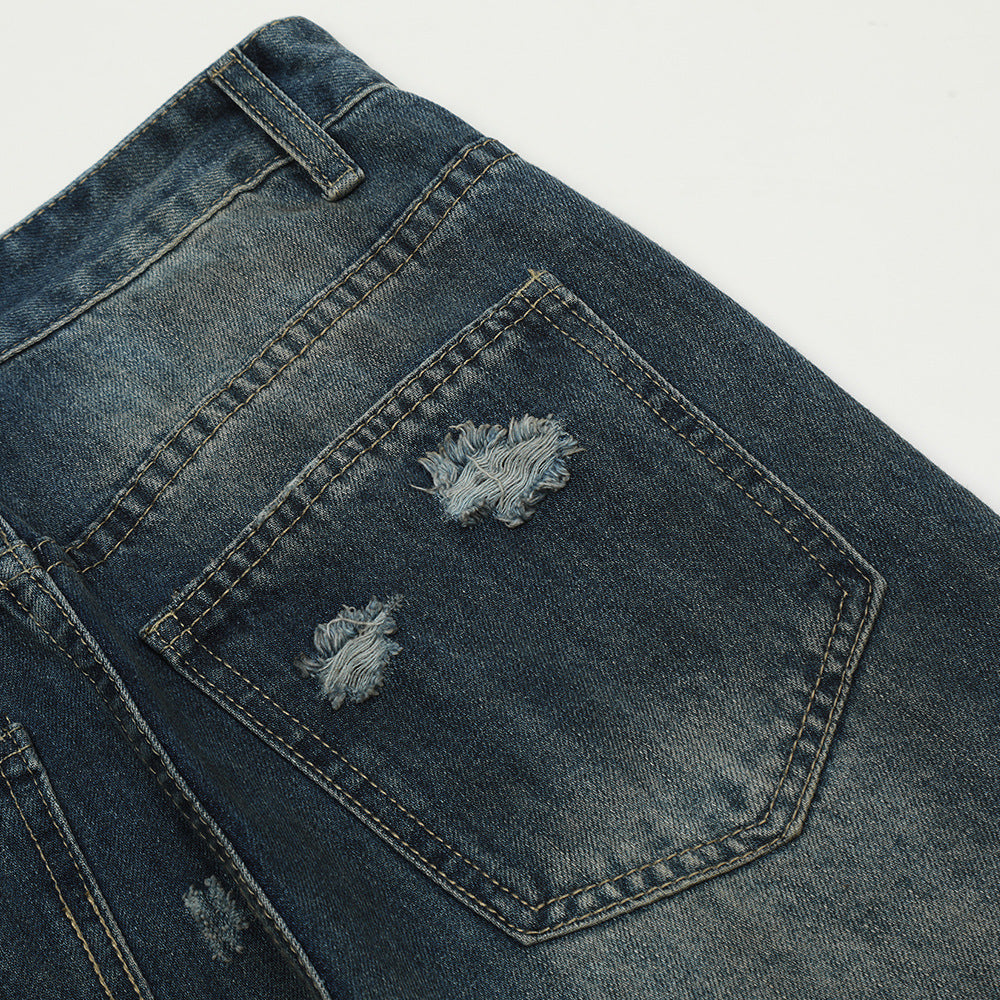 Punk Worn Jeans Trendy Men's Design Punk Worn Jeans Trendy Men's Design