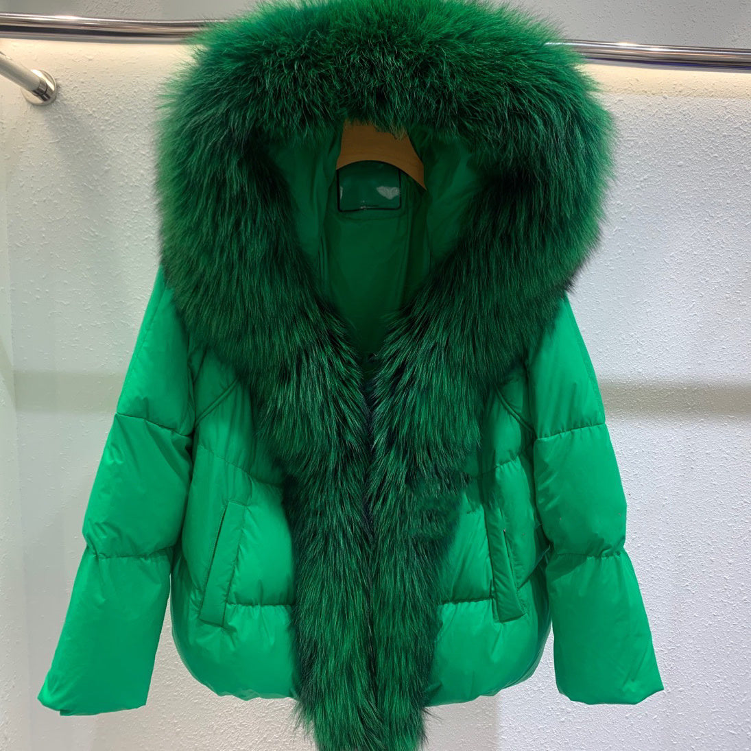 Fox Big Fur Collar Duck Down Down Jacket Female Fox Big Fur Collar Duck Down Down Jacket Female