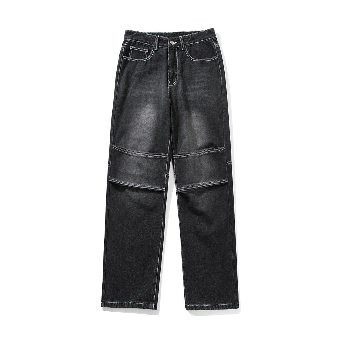 Washed Worn Jeans Men's Autumn American Retro Fashion Brand Loose Straight Wide Leg Casual Pants Washed Worn Jeans Men's Autumn American Retro Fashion Brand Loose Straight Wide Leg Casual Pants