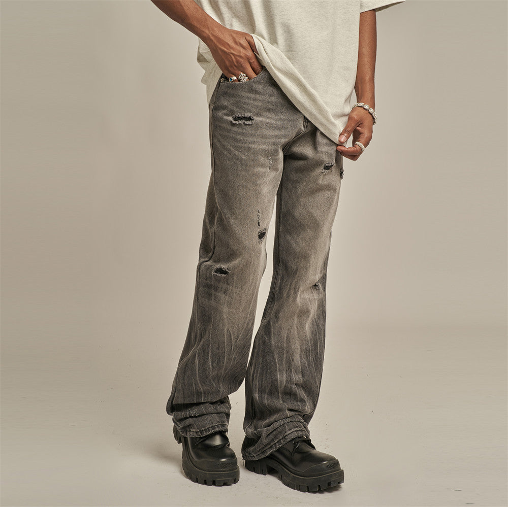 Fashion Personalized Washed Ripped Jeans For Men Fashion Personalized Washed Ripped Jeans For Men