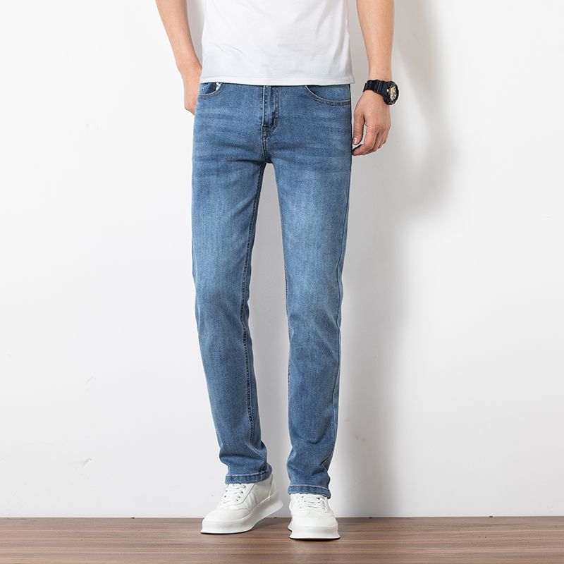Loose Youth Straight Slim Fit Elastic Trend Men's Jeans Loose Youth Straight Slim Fit Elastic Trend Men's Jeans