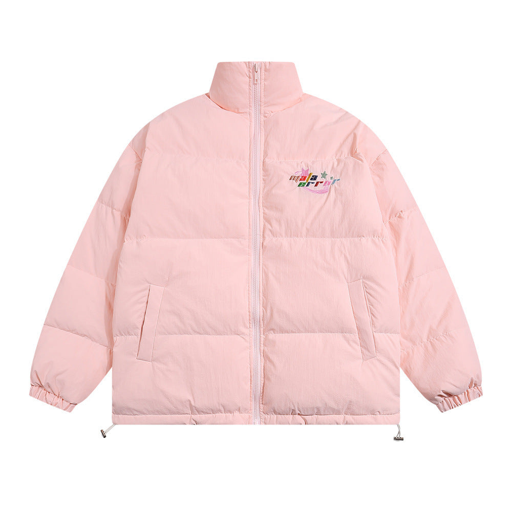 Men's High Street Simple Embroidery Letter Coat Men's High Street Simple Embroidery Letter Coat