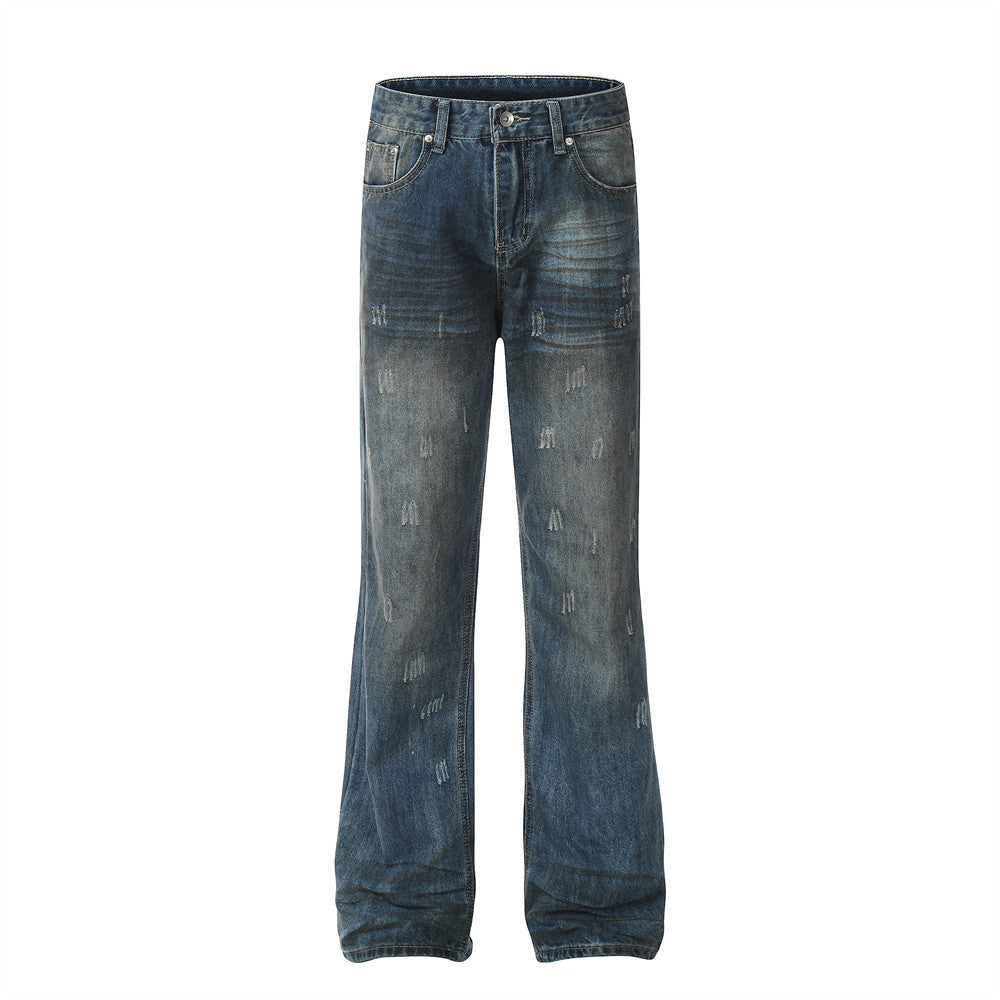 Punk Worn Jeans Trendy Men's Design Punk Worn Jeans Trendy Men's Design