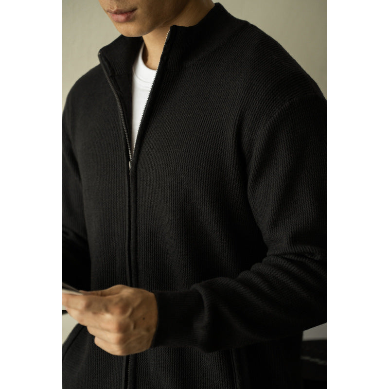 Men's Breathable Zipper Casual Stand Collar Sweater Men's Breathable Zipper Casual Stand Collar Sweater