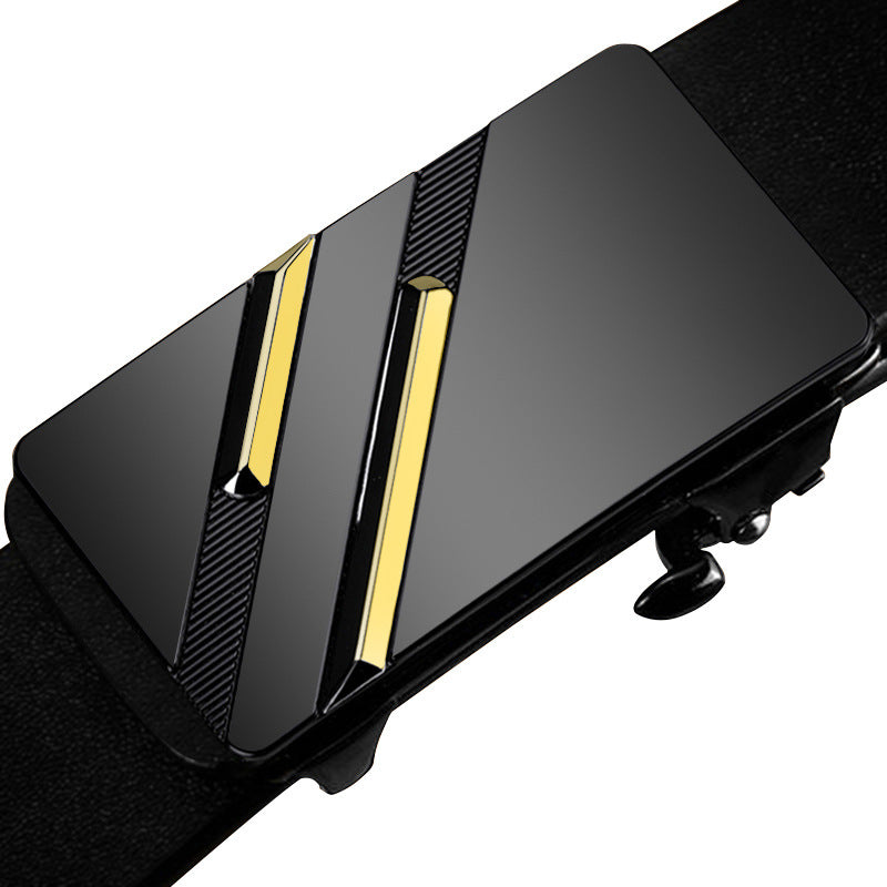 Men's Genuine Leather Toothless Automatic Buckle Cowhide Belt Business Leisure Trend Men's Genuine Leather Toothless Automatic Buckle Cowhide Belt Business Leisure Trend