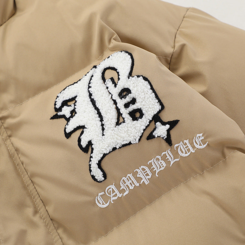 Simple Letter Embroidered Coat For Men Simple Letter Embroidered Coat For Men