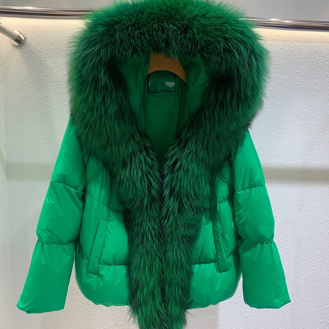 Fox Big Fur Collar Duck Down Down Jacket Female Fox Big Fur Collar Duck Down Down Jacket Female