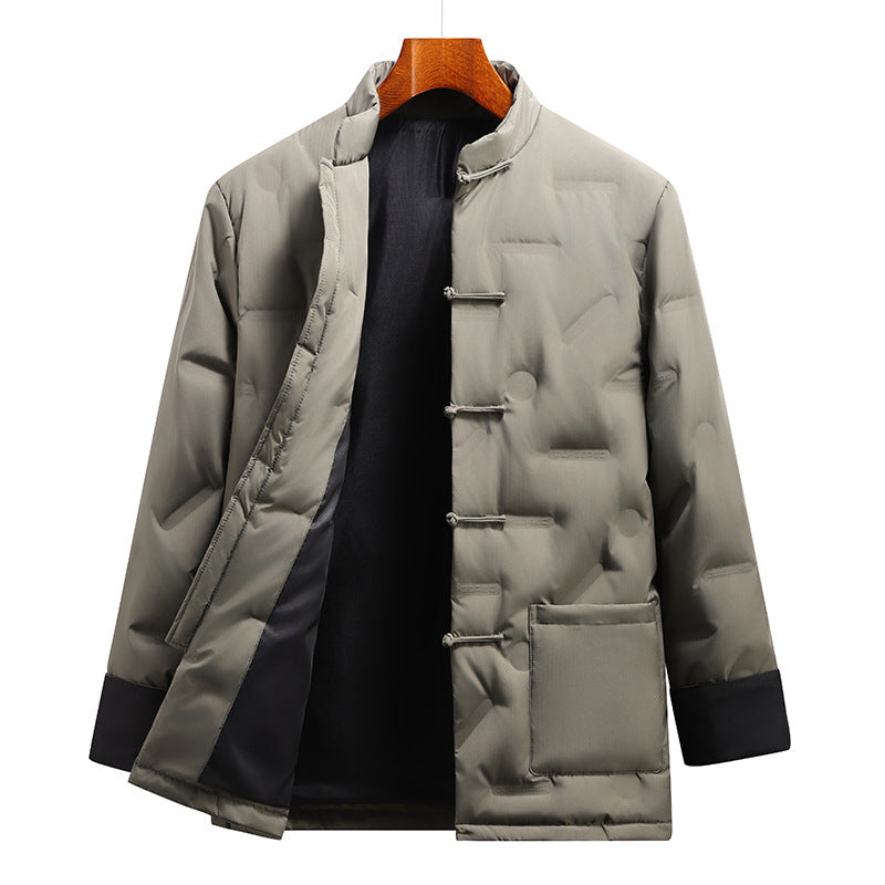 Chinese Tang Costume Down Jacket Chinese Style For Men Fall Winter Coat Chinese Tang Costume Down Jacket Chinese Style For Men Fall Winter Coat
